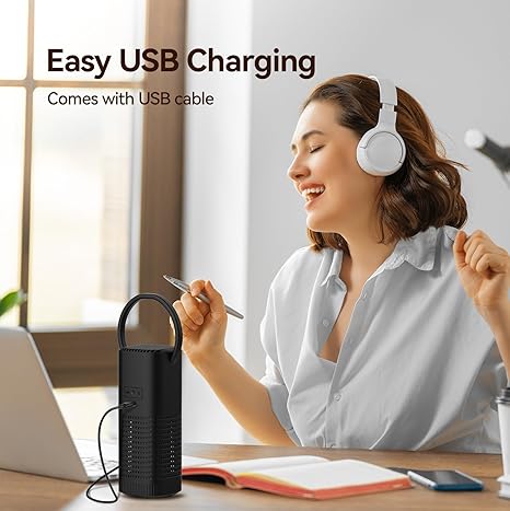 raydrop Portable Mini Air Purifier, Cordless Small HEPA Air Purifier, Personal Desk Air Purifier for Car Travel Bedroom Office Room Dorm, Rechargeable, Aromatherapy