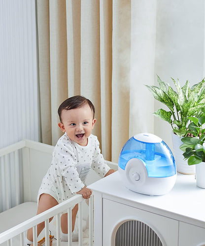 raydrop Cool Mist 2.2L Humidifiers for Bedroom, 28dB Whisper-Quiet Ultrasonic Humidifier, Easy to Clean Home Humidifier, Auto Shut-Off, 30H Work Time, Night Light (Blue)